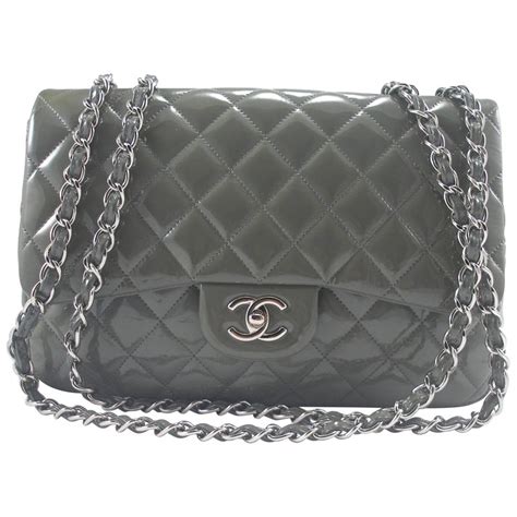 chanel bag gray|chanel shoulder bag with chain.